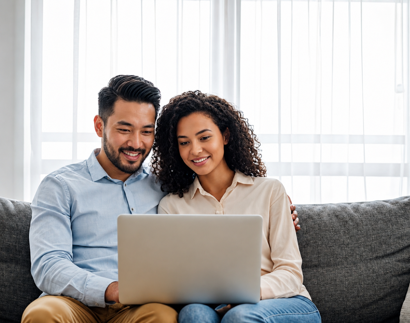 The CoupleReady interview room: officer question, your transcribed answer, and live coaching notes.
